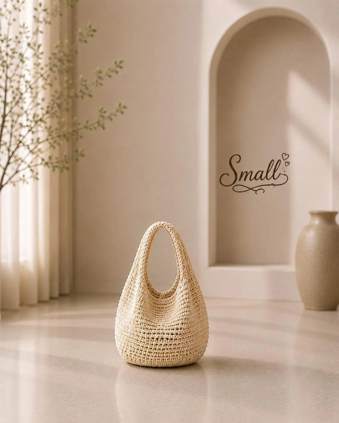 Crochet Hobo Bag Pattern PDF, 3 Sizes, Boho Shoulder Purse, Handmade Market Bag, Instant Download